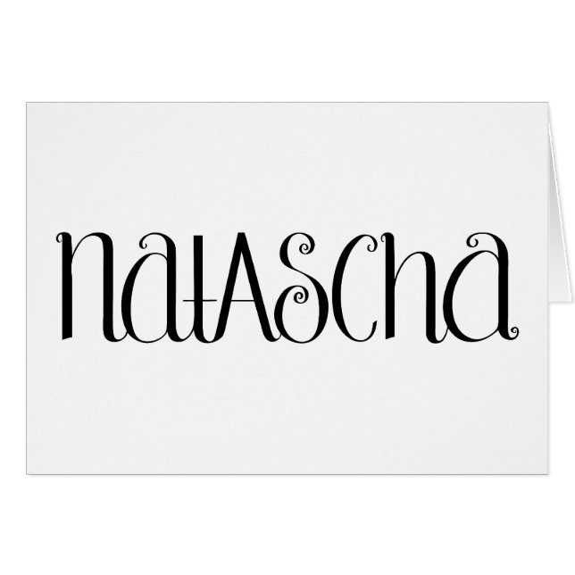 Tarjeta negra Natascha (Anverso (Horizontal))