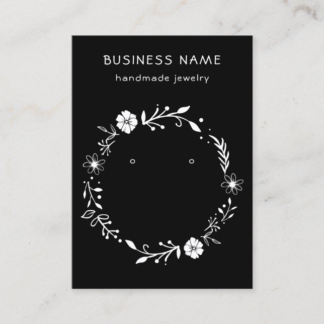 Tarjeta negra para la pantalla de anclaje de flore (Anverso)