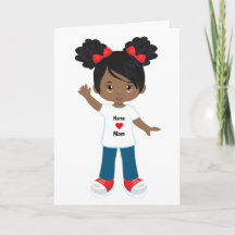 Tarjeta Negra Personalizable Chica Negra
