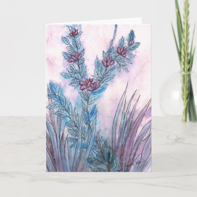 Tarjeta negra y del azul 2 de felicitación (Anverso)