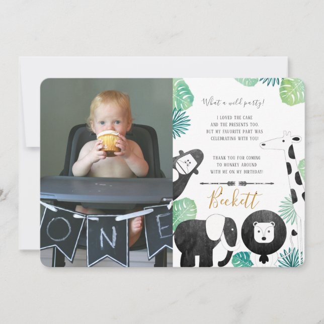 Tarjeta negra y verde del safari de la foto (Anverso)