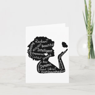 Tarjeta Negras Chicas Mes de la historia mágico-negra