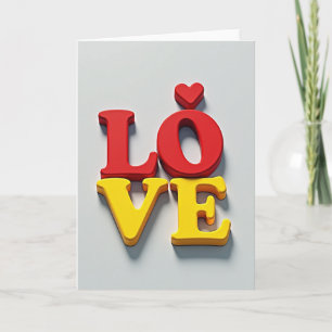 Tarjeta Negrita de Amor Romántico