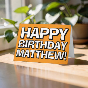 Tarjeta Negrita Feliz Cumpleaños Nombre Personalizado Feli