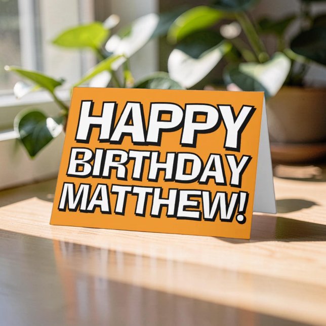 Tarjeta Negrita Feliz Cumpleaños Nombre Personalizado Feli (Subido por el creador)