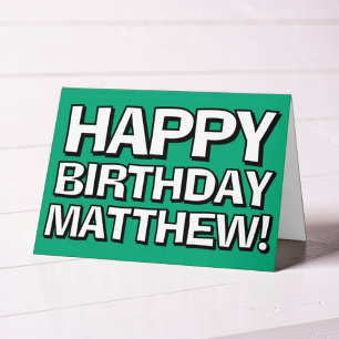 Tarjeta Negrita Feliz Cumpleaños Nombre Personalizado Tarj