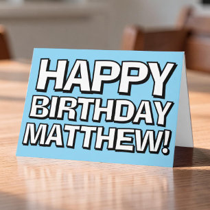 Tarjeta Negrita Feliz Cumpleaños Nombre Personalizado Tarj