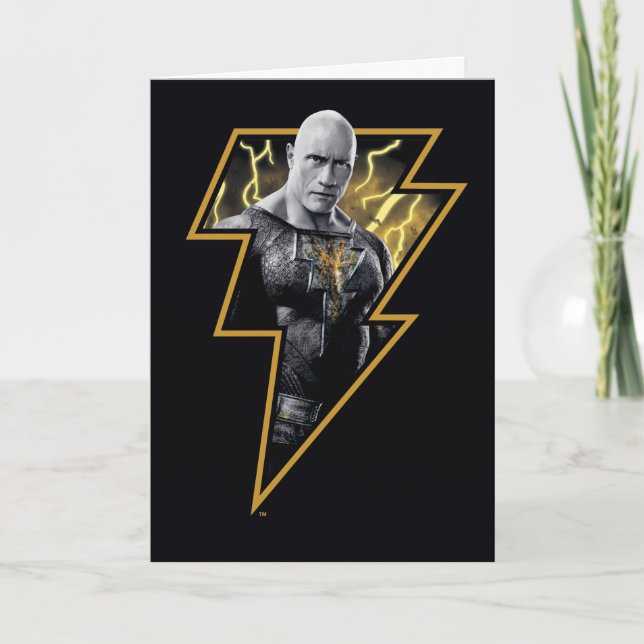 Tarjeta Negro Adam Gray y Gold Lightning Graphic (Anverso)