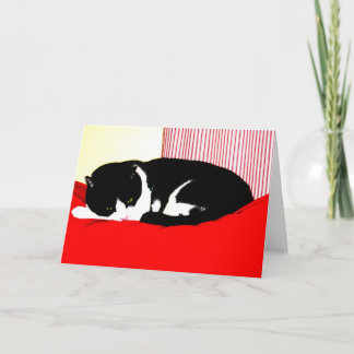 Tarjeta Negro, blanco y rojo