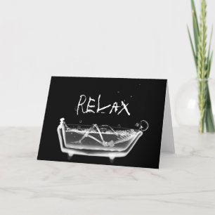 Tarjeta Negro esquelético y blanco de la radiografía de la