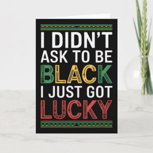 Tarjeta Negro Lucky Melanina Orgulloso Afro Patrimonio Afr