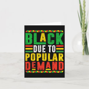 Tarjeta Negro por solicitud popular Orgullo africano histo