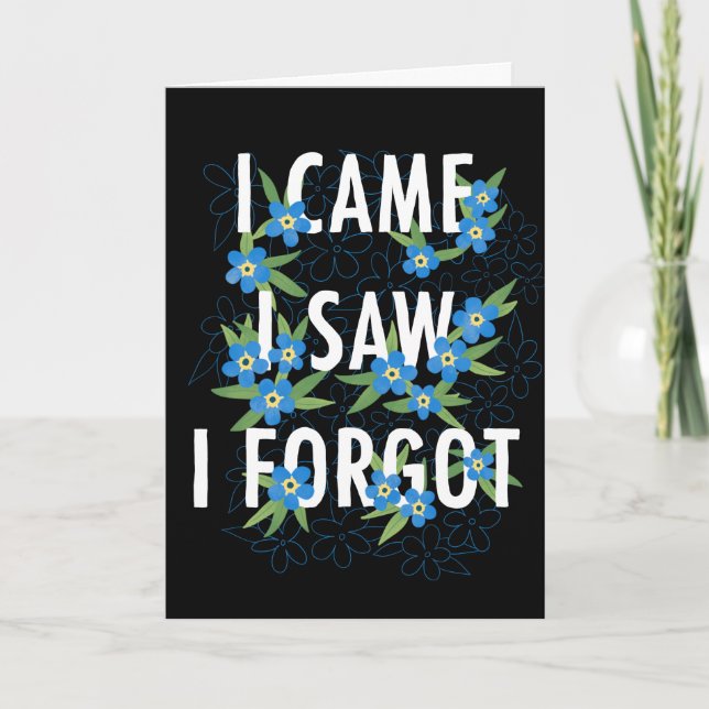 Tarjeta Negro, vi que olvidé las flores azules (Anverso)