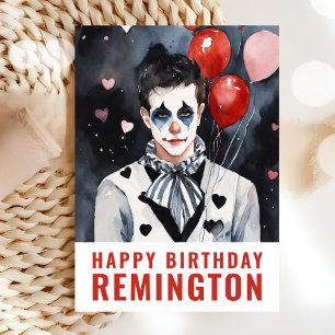 Tarjeta Negro y blanco Pierrot