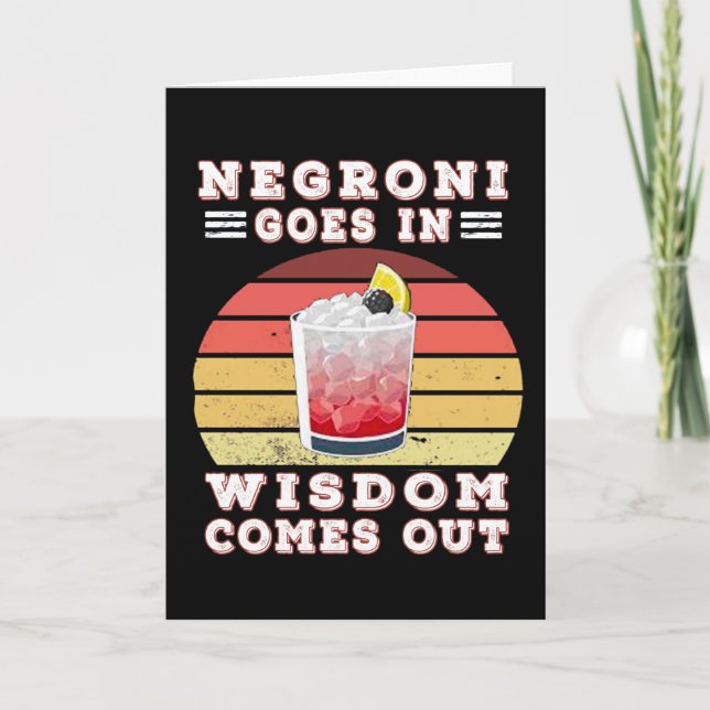 Tarjeta Negroni sale sabiamente (Anverso)
