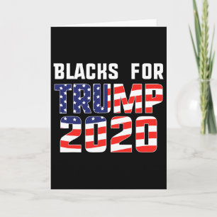 Tarjeta Negros Por Trump 202 Conservador Republicano Donal