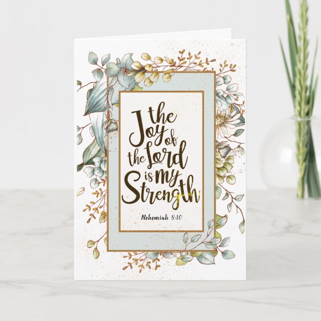 Tarjeta Nehemías 8:10 La alegría de Jehovah es mi fuerza (Anverso)
