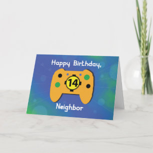 Tarjeta Neighbor Boy 14 Años Gamer Controller