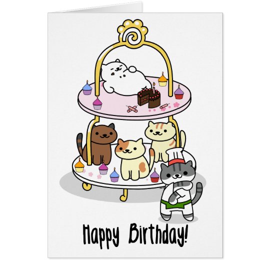 Tarjeta ¡Neko Atsume - cumpleaños!