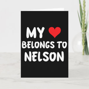 Tarjeta Nelson - Mi corazón pertenece a Nelson - Amor 
