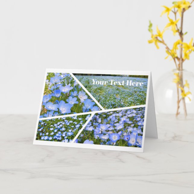 Tarjeta NEMOPHILA（Baby Blue Eyes） (flor amarilla)