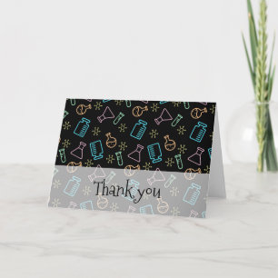 Tarjeta Neon Black Laboratory Science Navidades Gracias