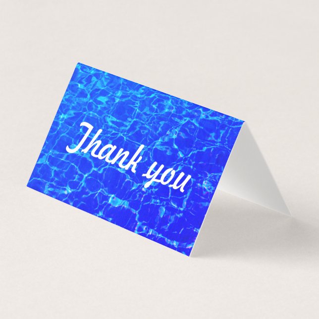 Tarjeta Neon Blue Waters Colorful Pattern Trendy Gracias (Anverso)