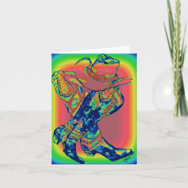 Tarjeta Neon Cowgirl (Anverso)