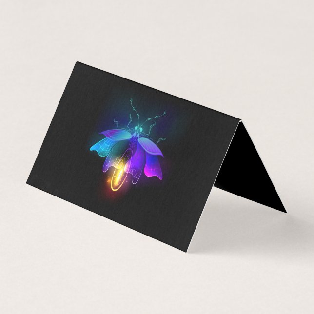 Tarjeta Neon Firefly en negro (Anverso)
