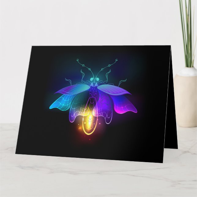 Tarjeta Neon Firefly en negro (Anverso)