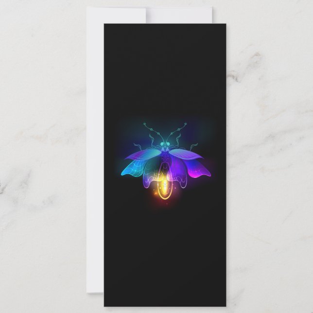 Tarjeta Neon Firefly en negro (Anverso)