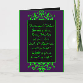 Tarjeta Neon Halloween