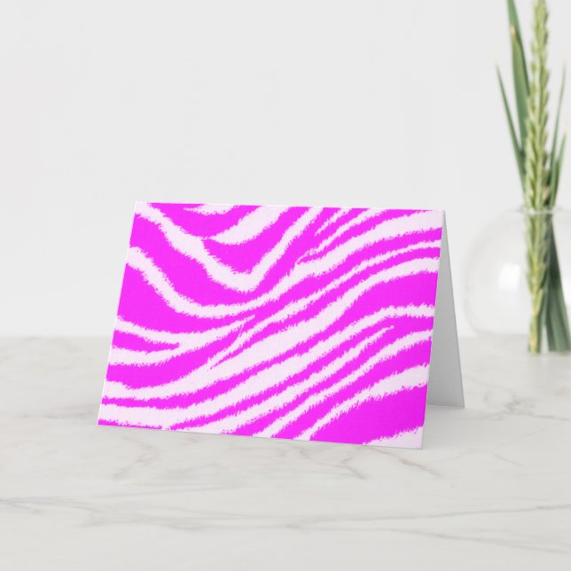 Tarjeta Neon Pink Zebra (Anverso)