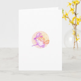 Tarjeta Neon Witchy Halloween Greeting Card – Retro Spooky