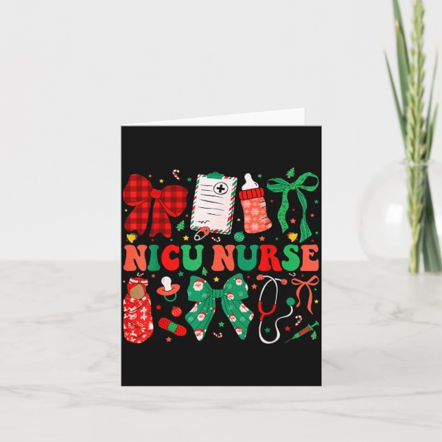 Tarjeta Neonatal Intensive Care Unit Coquette Nicu Nurse C (Anverso)