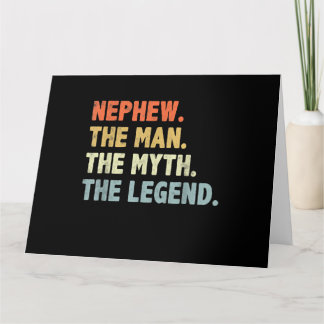 Tarjeta Nephew El Día del Padre, leyenda del mito del homb