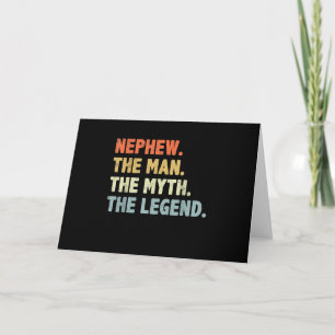 Tarjeta Nephew El Día del Padre, leyenda del mito del homb