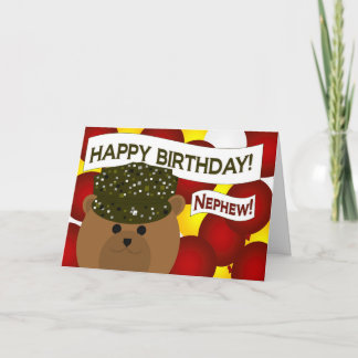 Tarjeta Nephew - ¡Feliz cumpleaños, soldado sobrino!