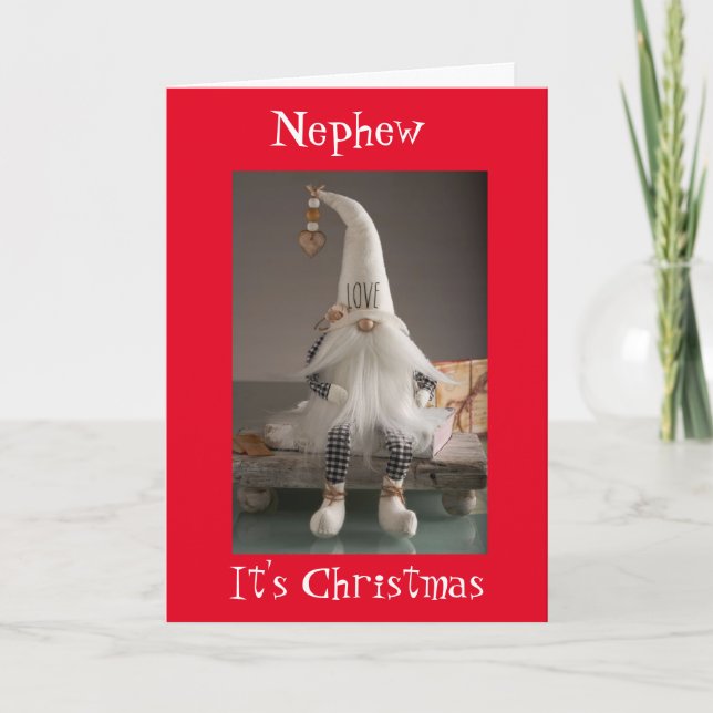 TARJETA **NEPHEW** FEROSAS NAVIDAD DE SWEET GNOME (Anverso)