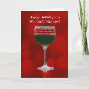 Tarjeta Nephew Gracioso Día de Aniversario con Temas De Vi