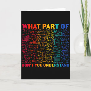 Tarjeta Nerdy Qué Parte De Matemáticas No Entiendes Álgebr
