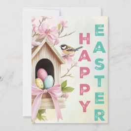 Tarjeta Nestled Blessings – Easter Birdhouse Charm