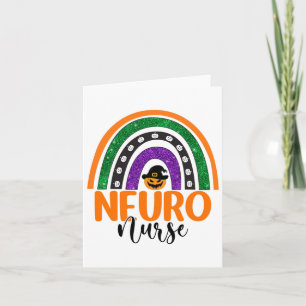 Tarjeta Neuno Nurse Neuroscience Enfermería Halloween Rain