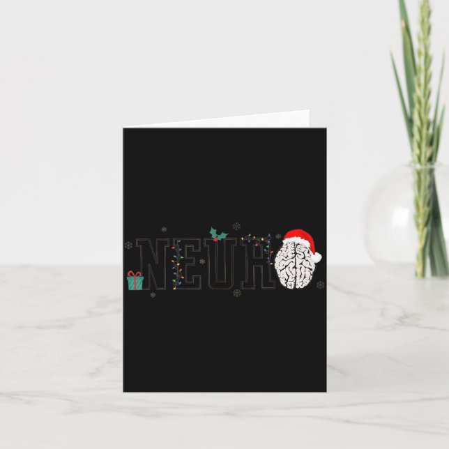 Tarjeta Neuro Christmas Neurology Holiday Neuroscience Nur (Anverso)
