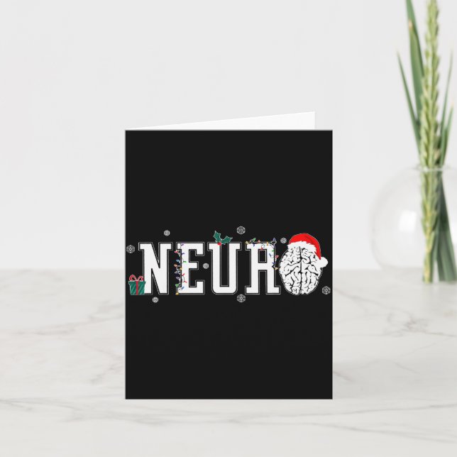 Tarjeta Neuro Nurse Brain Santa Hat Neuroscience Nursing C (Anverso)