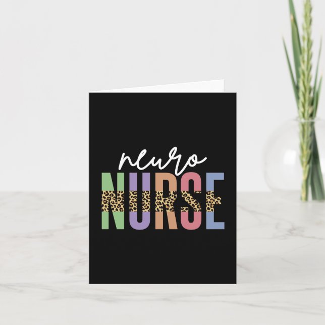 Tarjeta Neuro Nurse cheetah RN apreciación de los regalos (Anverso)