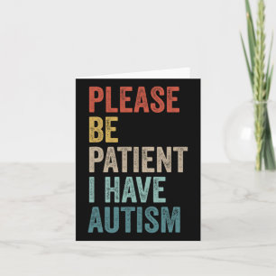 Tarjeta Neurodivergente Autista Por Favor Sea Paciente Ten
