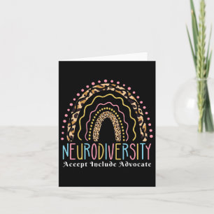 Tarjeta Neurodiversidad Arcoiris aceptan el autismo de amo