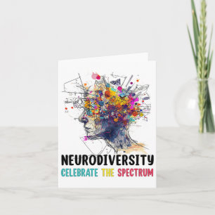 Tarjeta Neurodiversidad Autismo cerebral Conciencia Asd Ad