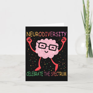 Tarjeta Neurodiversidad Autismo cerebral Conciencia Asd Ad